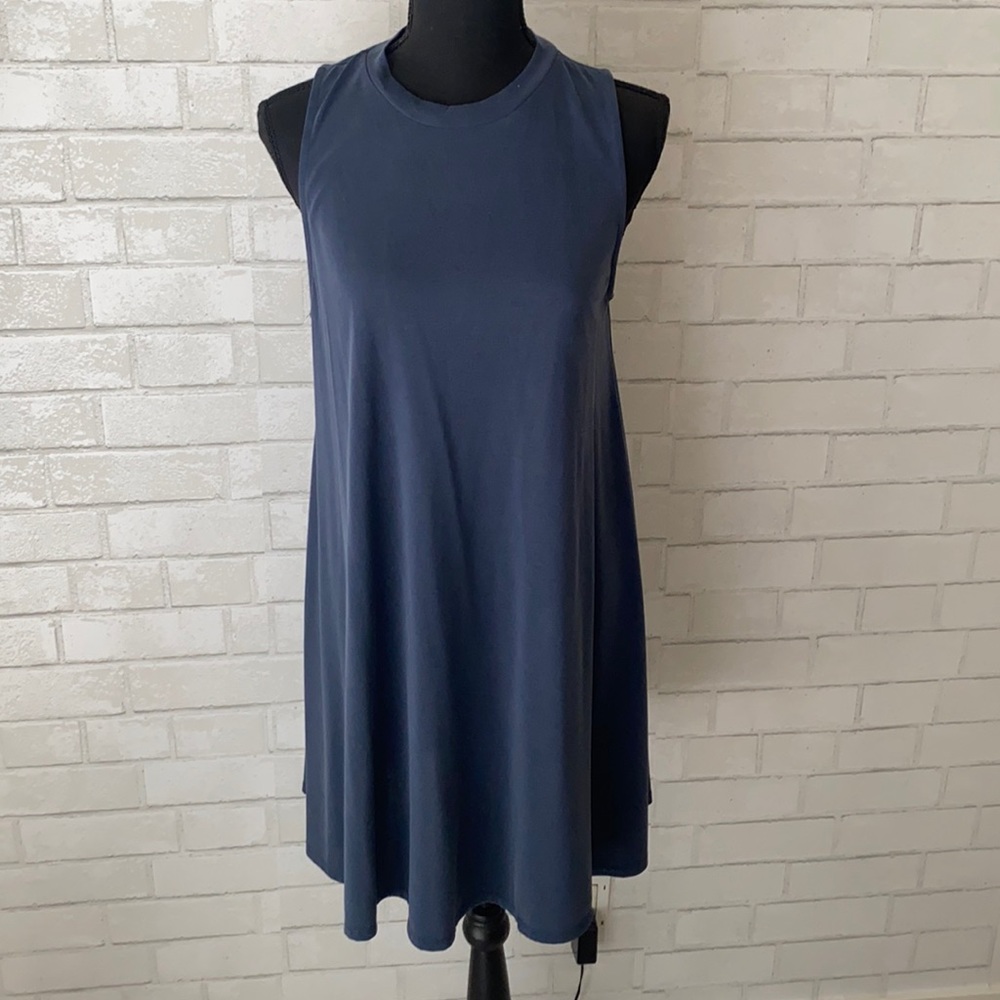 Blue midi flowy dress